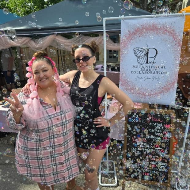 Founders Parking Full Weekend at Pink Metaphysical Beauty Collaboration in Dripping Springs, TX